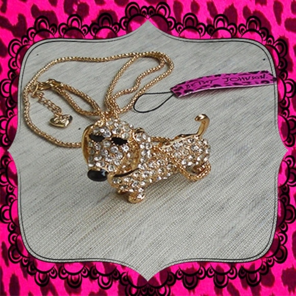 Betsey Johnson Jewelry - Betsey Johnson Crystal Bull Terrier Pendant